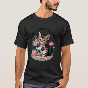 Camiseta Rage consome-me gato-gato-gato-de-flor-doce