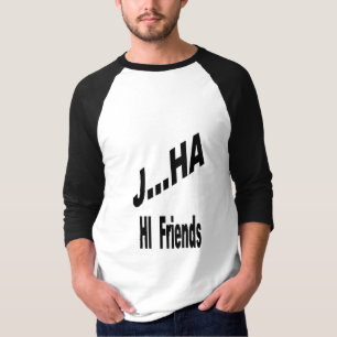 Camiseta raglan blanc noir Homme JAI FAMOUS CLOW