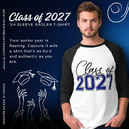 Camiseta Raglan Manga 3/4 Turma de 2027