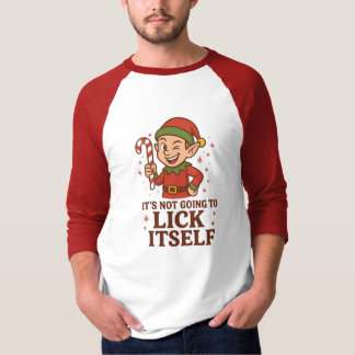Camiseta Raglan "Não Vai Lamber a Si Mesma"