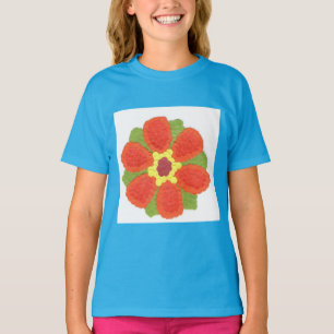 Camiseta Raglan, Roupa americano de meninas de flores secas