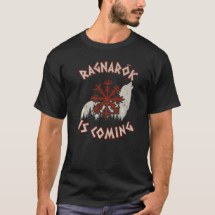 Camiseta Ragnarok Está Vindo Wolf Vegvisir Viking Vikings