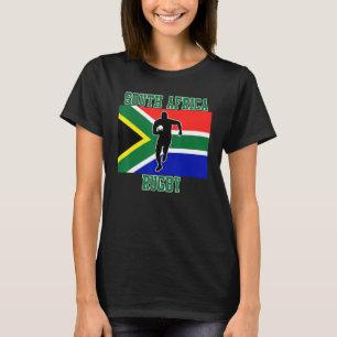 Camiseta Râguebi Da África Do Sul Com Bandeira Da África Do