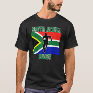 Camiseta Râguebi Da África Do Sul Com Bandeira Da África Do