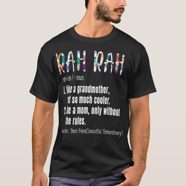 Camiseta RAH RAH Definição Dia de as mães Aniversário prese (Frente)
