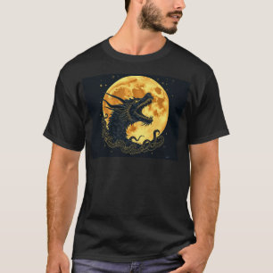 Camiseta Rahu Howls Na Lua