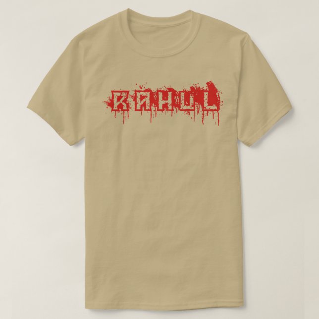 Camiseta Rahul  First Name Halloween Costume Personalized  (Frente do Design)