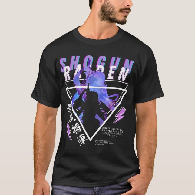 Camiseta Raiden Shogun BAAL Genshin Impacto Novo Caráter (Frente)