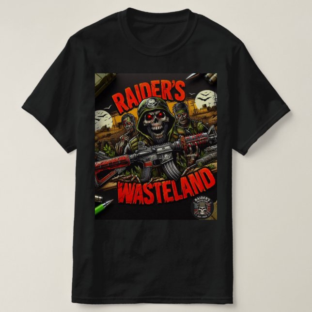 Camiseta Raider’s Wasteland Zombie Skelly Shirt (Frente do Design)
