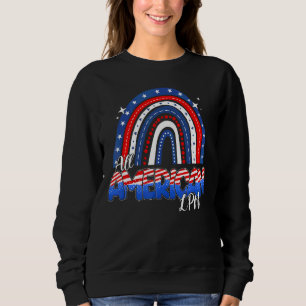 Camiseta Rainbow All American Lpn 4 De Julho Usa Patriótico