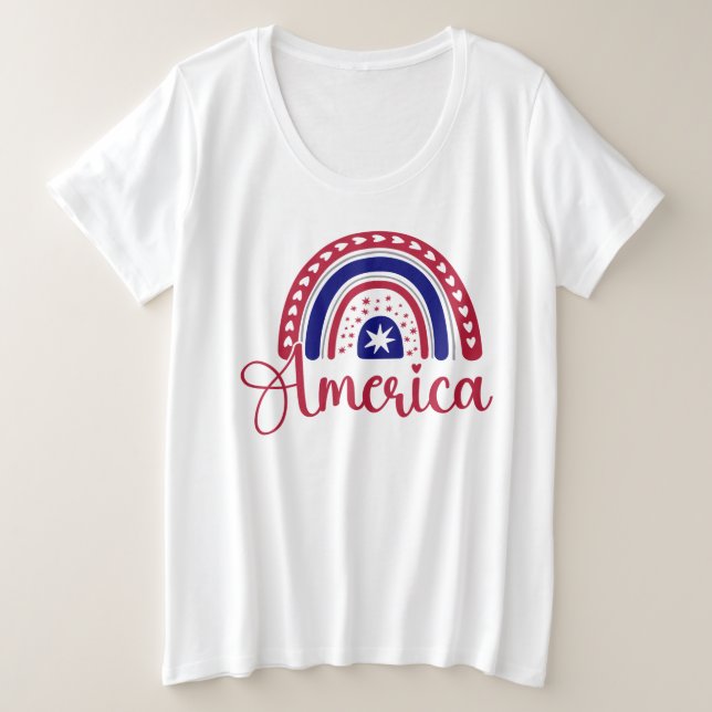 Camiseta Rainbow America (Frente do Design)