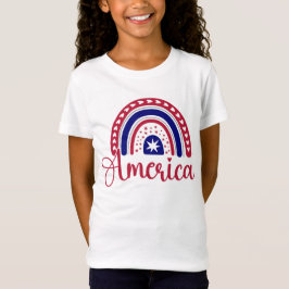Camiseta Rainbow America Girl