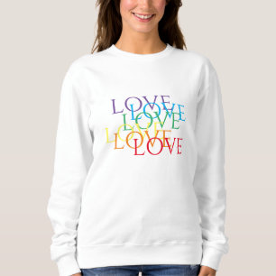 Camiseta RAINBOW AMOR Camisola Básica das Mulheres