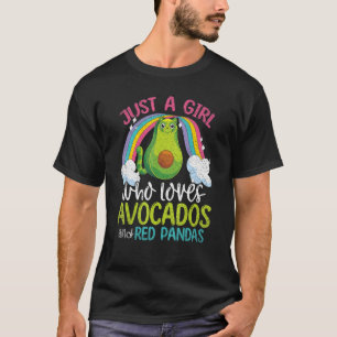 Camiseta Rainbow Animal Só Uma Menina Que Ama Avocados E