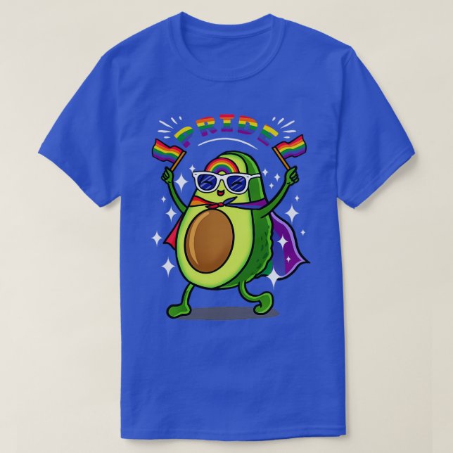 Camiseta Rainbow Avocado 5 (Frente do Design)
