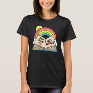 Camiseta Rainbow Ban Guns Não Livros Anti Gun Tee