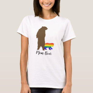 Camiseta Rainbow Bear Mãe Orgulho Mãe LGBT
