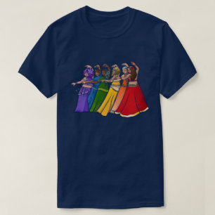 Camiseta Rainbow Belly Dancer Art Belly Dance Troupe