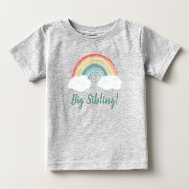 Camiseta Rainbow Big Sibling (Frente)