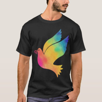 Camiseta Rainbow Bird - Sinal de paz Tie Dye - Padrões
