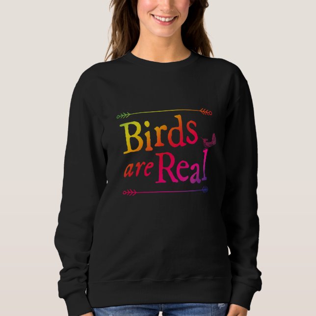 Camiseta Rainbow Bird Watcher Dizendo Pássaro (Frente)