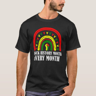 Camiseta Rainbow Black History Month é africano a cada mês