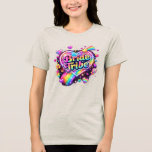 Camiseta Rainbow Bride Tribe Sparkle Heart Bachelorette Par<br><div class="desc">Rainbow Bride Tribe Sparkle Heart Bachelorette Party Graphic Product Description Celebrate your wedding squad with this vibrant and playful "Bride Tribe" design. Perfect for bridesmaids at a bachelorette party or bridal shower, this graphic features a glowing rainbow heart surrounded by sweet icons like lollipops, diamonds, and shooting stars. Set against...</div>
