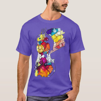 Camiseta Rainbow Bubble Violin