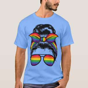 Camiseta Rainbow Bun Transgender Queer LGBTQ+ Igualdade de