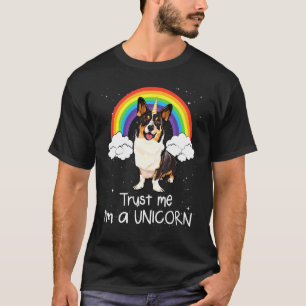 Camiseta Rainbow Cardigan Welsh Corgi Acredita Em Mim Um Un