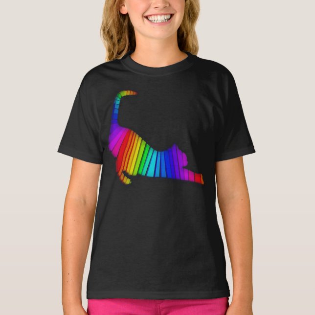 Camiseta Rainbow Cat (Frente)