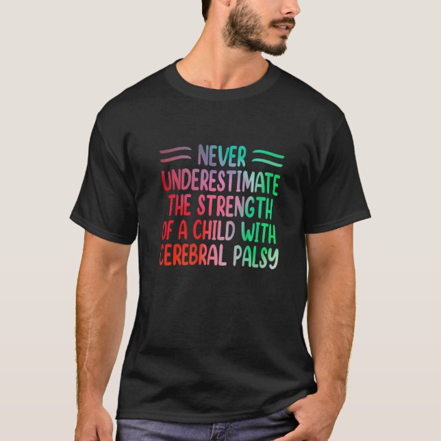 Camiseta Rainbow Cerebral Palsy Awareness Physical Therapy  (Frente)