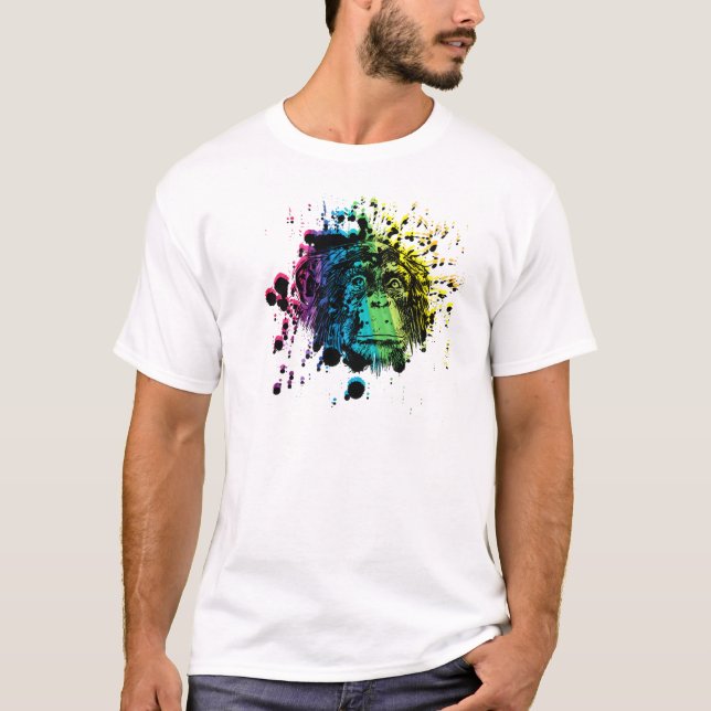 Camiseta Rainbow Chimpanzé (Frente)