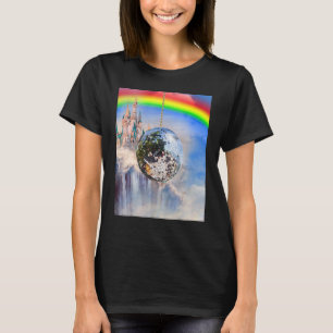Camiseta Rainbow Clouds Disco Ball