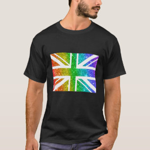 Camiseta Rainbow Color Uk Patriotic Reino Unido Flag Uni