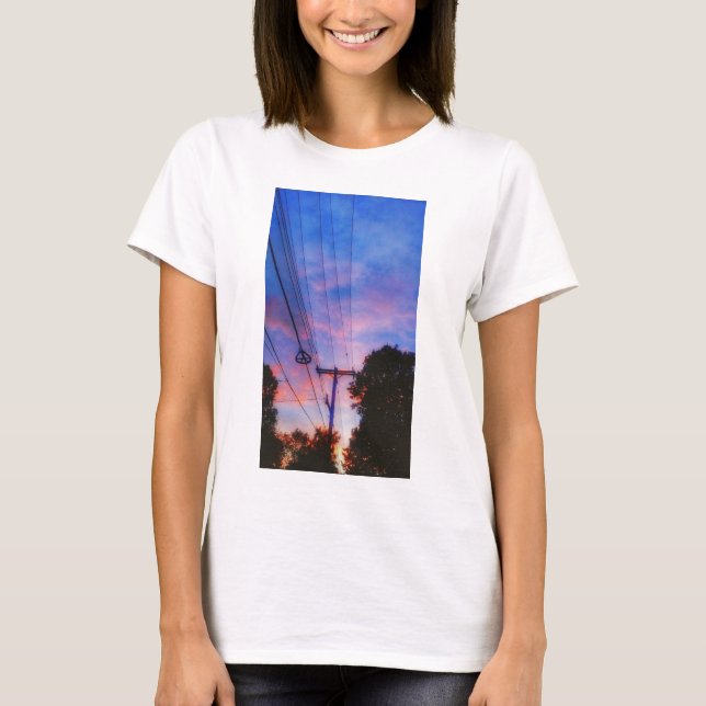Camiseta Rainbow Cotton Candy Sky (Frente)