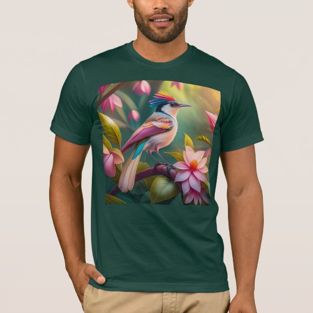 Camiseta Rainbow crested Jay Fantasy Bird (Frente)