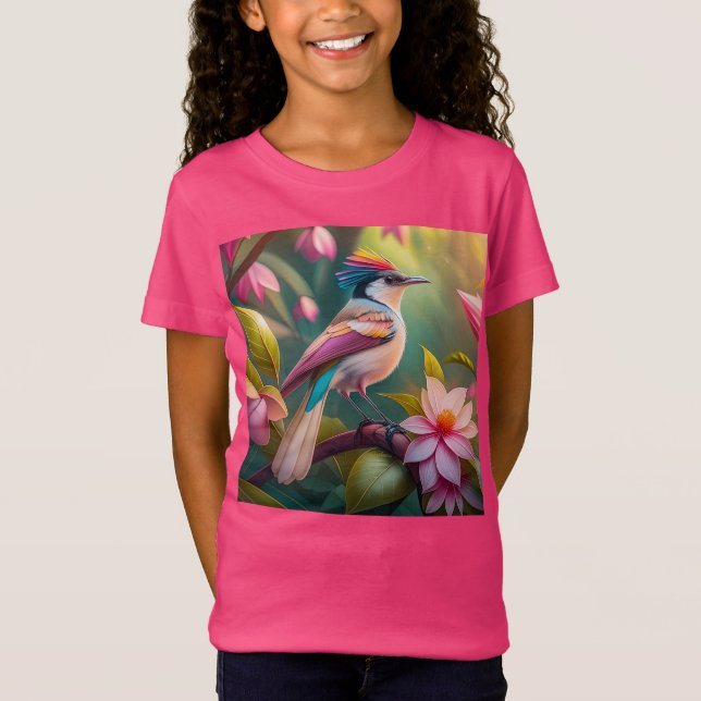 Camiseta Rainbow crested Jay Fantasy Bird (Frente)