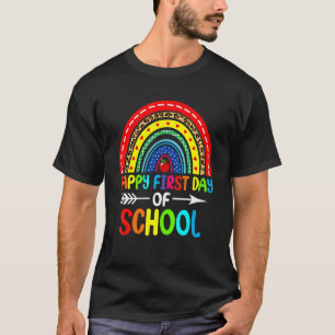 Camiseta Rainbow Cute Happy First Day