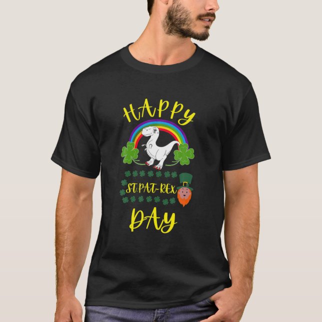 Camiseta Rainbow Cute Saurus Happy Rua. Dia de PATREX 2022 (Frente)