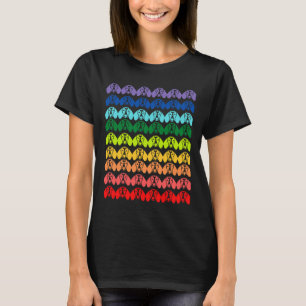 Camiseta Rainbow Dachshund Pattern
