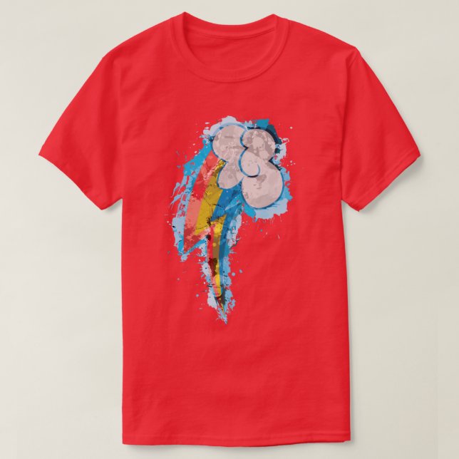 Camiseta Rainbow Dash CM Splatter (Frente do Design)