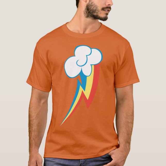 Camiseta Rainbow Dash Cutie Mark vintage (Frente)