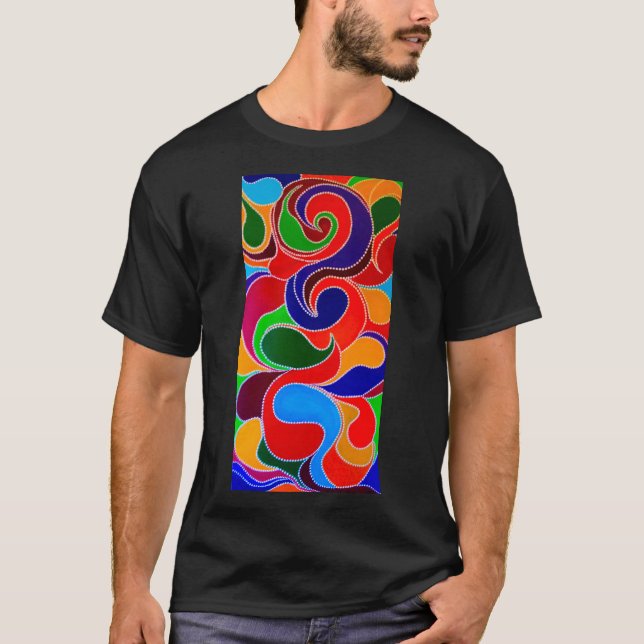 Camiseta Rainbow Dreamtime aborígene australiano significa  (Frente)