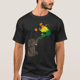 Camiseta Rainbow Elephant Africa Animal