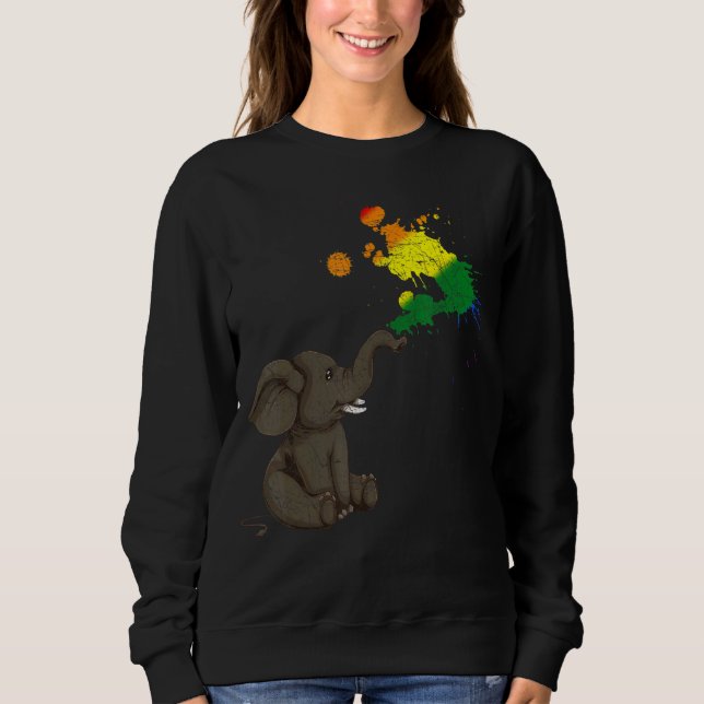 Camiseta Rainbow Elephant Africa Animal (Frente)