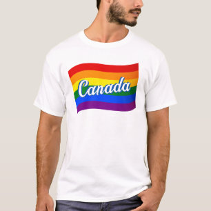 Camiseta Rainbow Flag Canadá Orgulho gay LGBT LGBTQ canaden