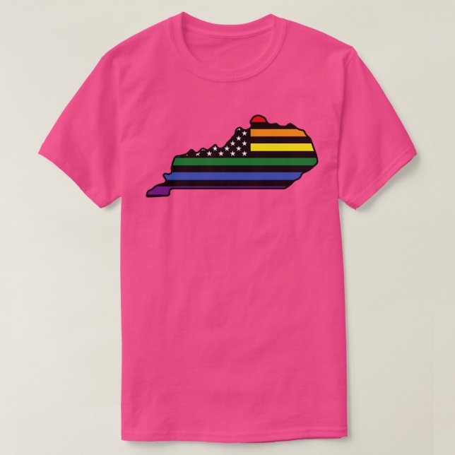 Camiseta Rainbow Flag Kentucky TShirt (Frente do Design)