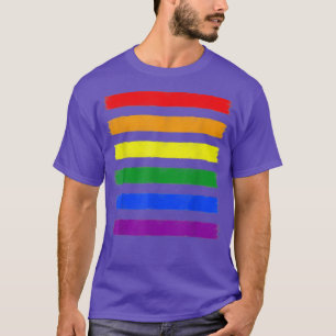 Camiseta Rainbow Flag LGBTQ Orgulho gay LGBT na Fila de Igu