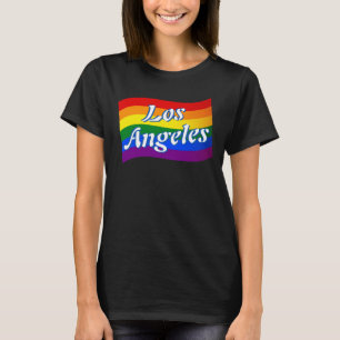 Camiseta Rainbow Flag Los Angeles Orgulho gay LGBT LGBTQ